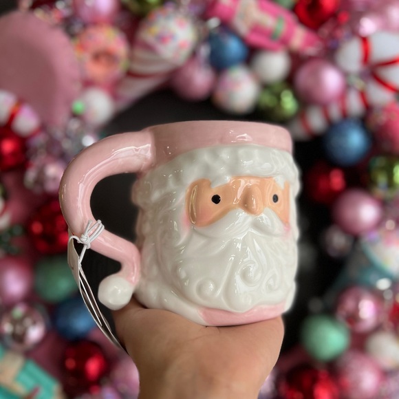 ✨NEW🎅Cupcakes and Cashmere Pink Christmas Santa Mug🩷 - Picture 3 of 14